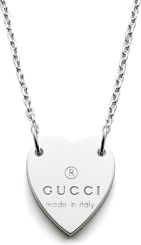 gucci trademark ring with heart pendant|gucci necklace with heart pendant.